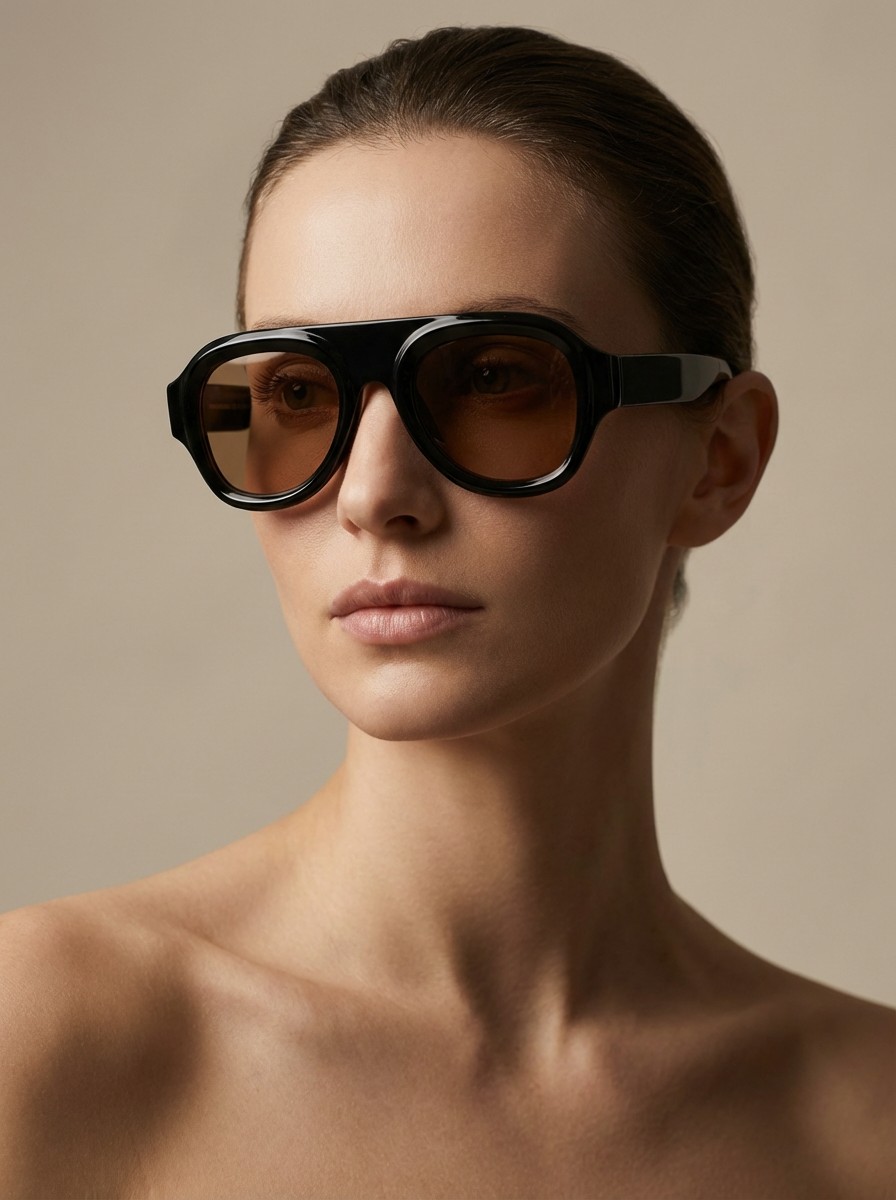 Peggy Μαύρα Μπεζ Διάφανα 3d Γυαλιά ηλίου
