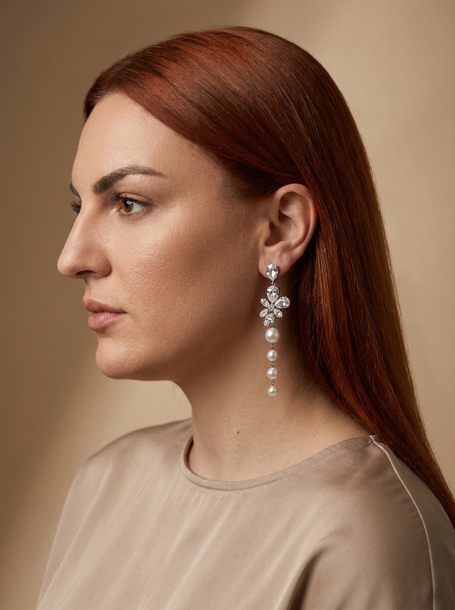 Tonia Σκουλαρίκια με κρεμαστές πέρλες